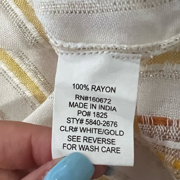 Blue Island Beach Dress Coverup Metallic Maxi Size Medium - Picture 15 of 16